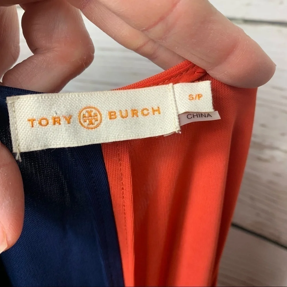 Tory Burch Walden Asymmetrical Color Block Dress